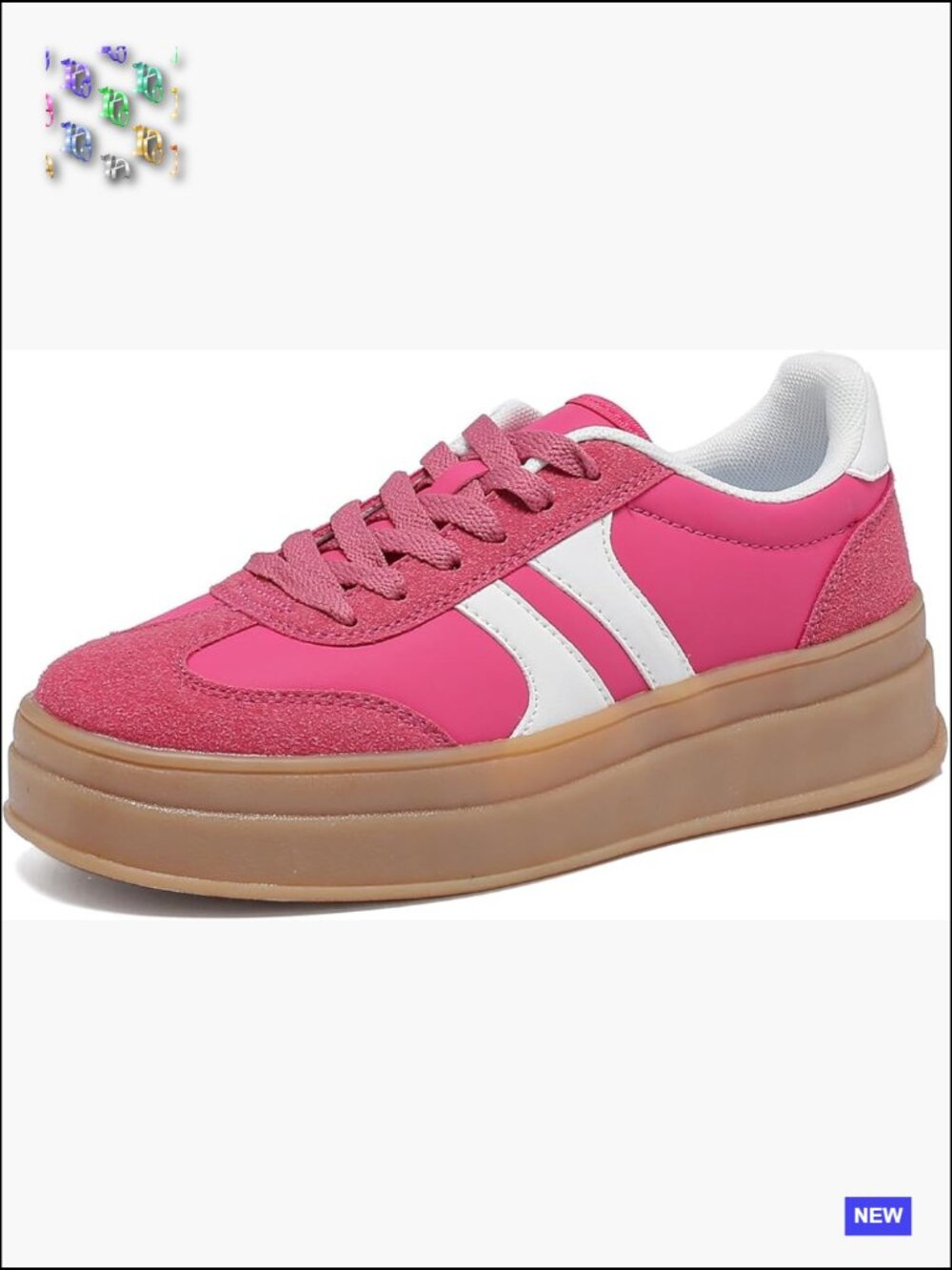 Vintage Platform Sneakers Thick Sole Lace Up Retro Chunky Walking Shoes